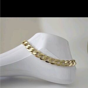 14k Gold plated cuban chain anklet